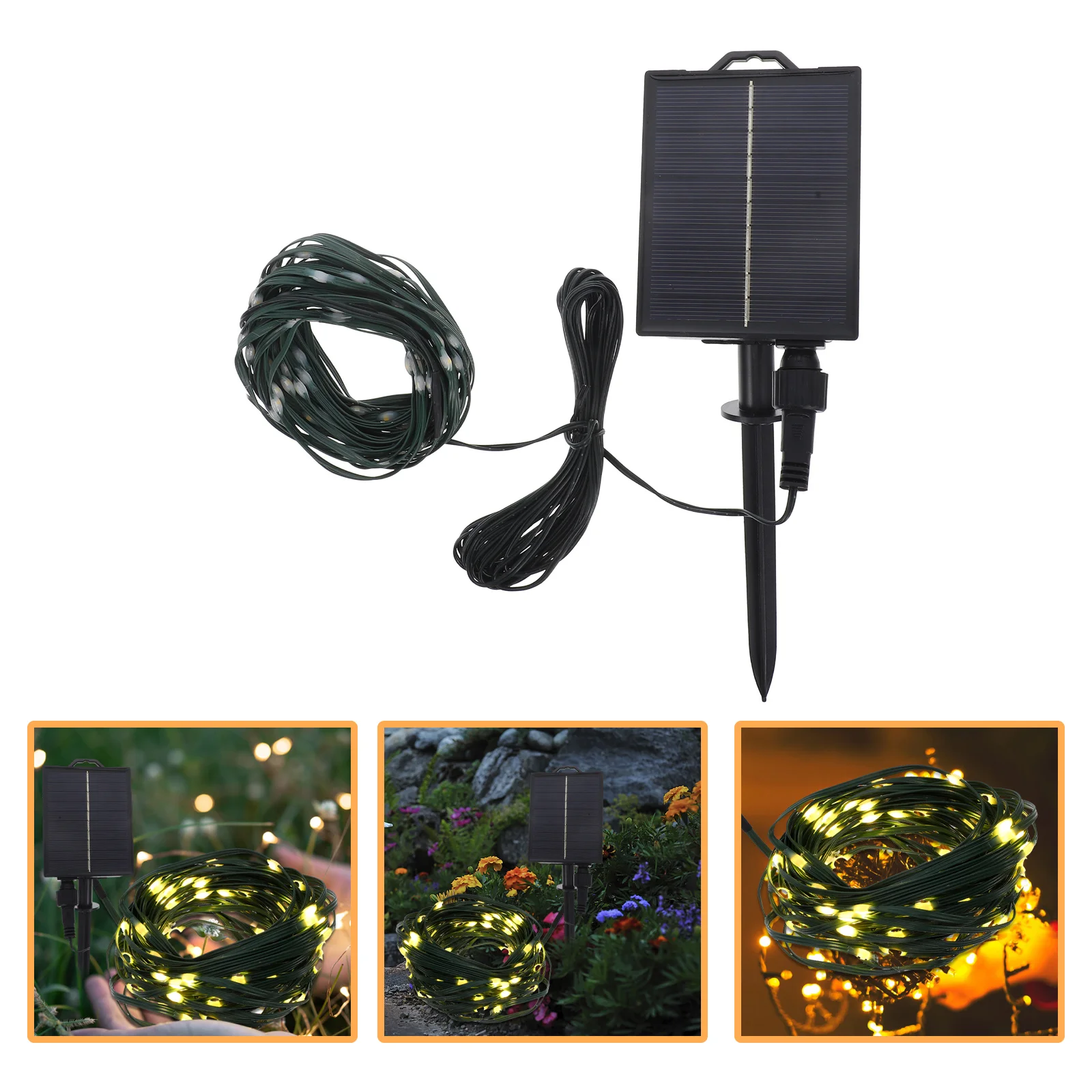 

Solar String Light 4.5V 10M 100-LED Cuttable Outdoor Solar LED Strip Colorful Waterproof Stair Fairy Lights for Bedroom Shop