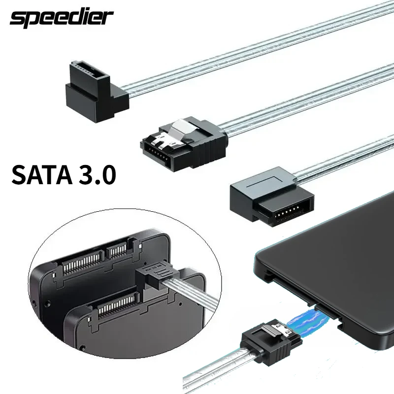 SATA3 Sata 3.0 Hard Drive Data Cable SATA III SATA 3 Cable 10CM-2M Straight to Right Left Up Down Angle 6GBs HDD Hard Drive Disk