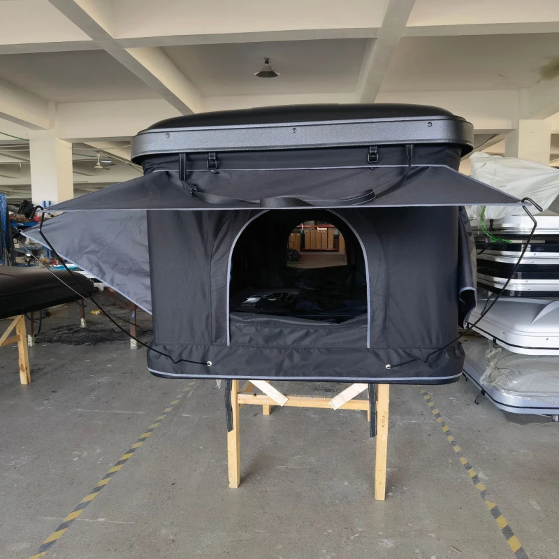 PlasticABSLarge automatic lifting hard-top outdoor off-road rainproof and sunproof car roof tent