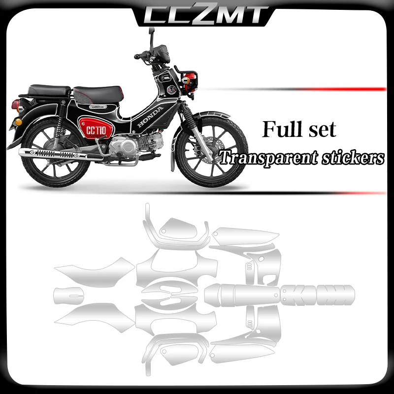 For Honda Cross Cub CC 110 CC110 Invisible Car Cover Film Transparent Stickers Protective Film Modified Accessories