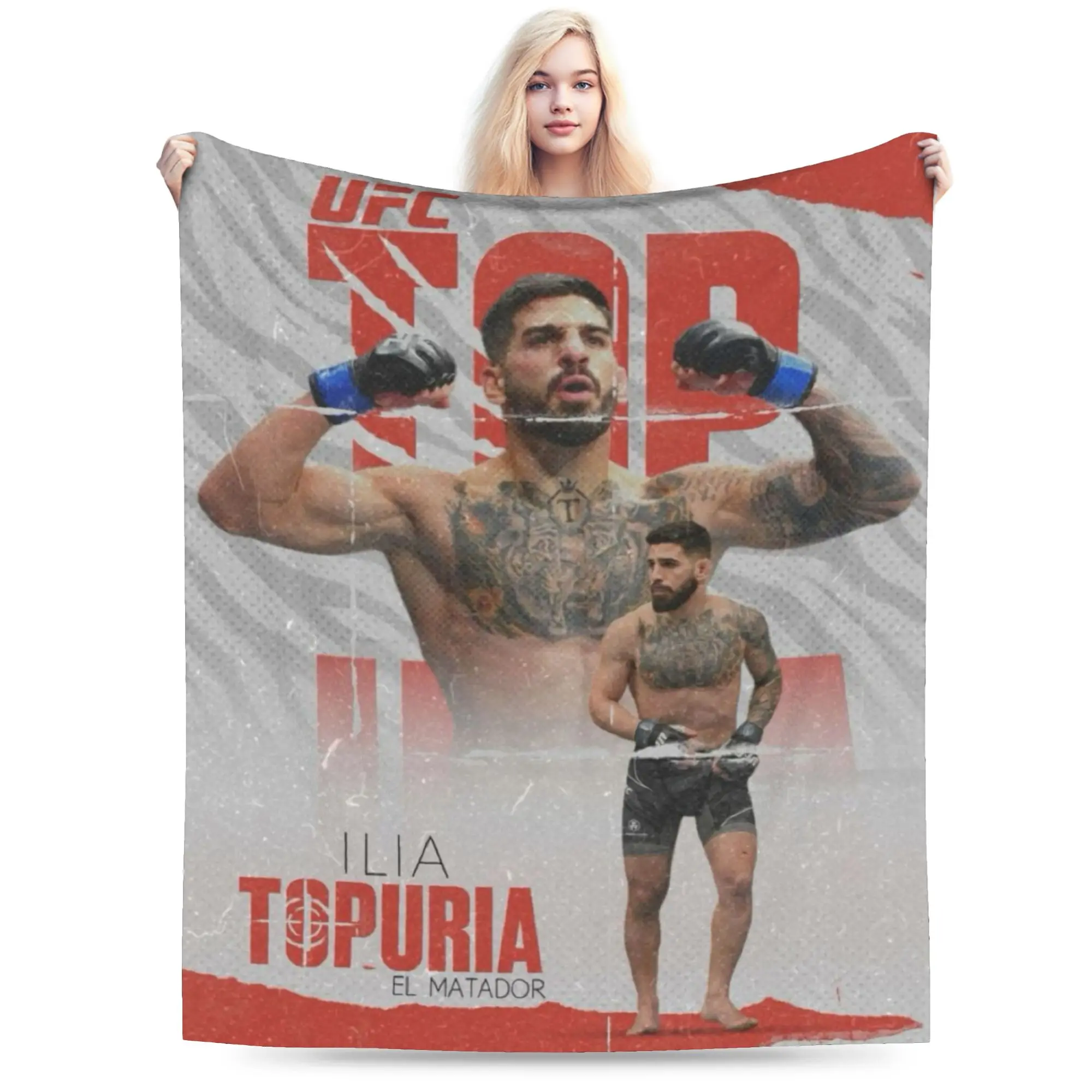 

Ilia Topuria аксессуары для борьбы и борьбы, одеяло, легкое тонкое фланелевое одеяло, удобное одеяло