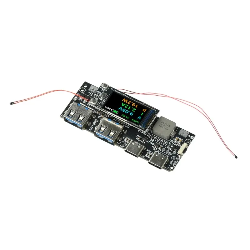 22.5W Bidirectional Fast Charging Module Power Bank Mainboard 0.96-inch TFT Color Display Thermal Protection Charging Board