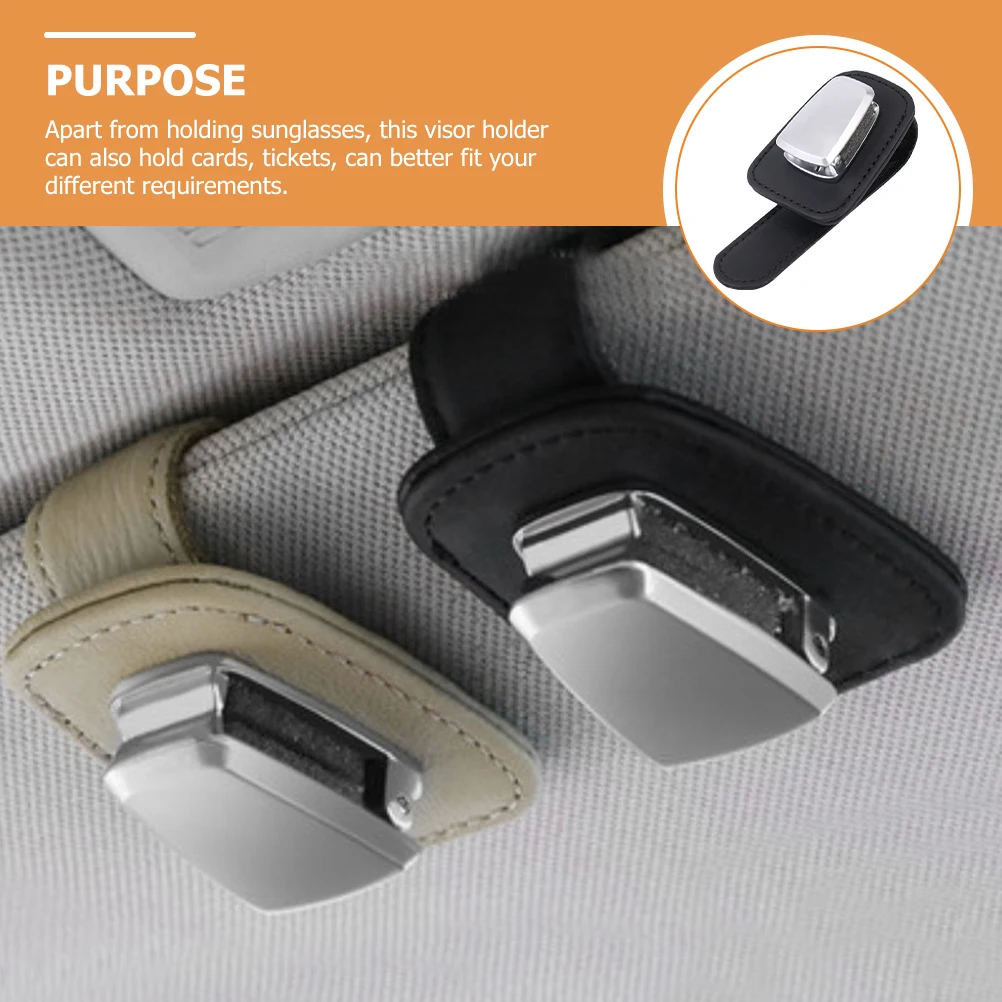 

Universal Car Visor Sunglasses Holder Eyeglass Clip Premium Glasses Organizer Ticket Card Holder For Auto Accessories