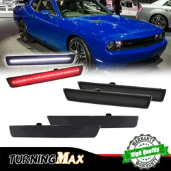 White Amber Red LED Front / Rear Side Marker Parking Lights For Dodge Challenger 2015 2016 2017 2018 2019 2020 2021 2022 2023