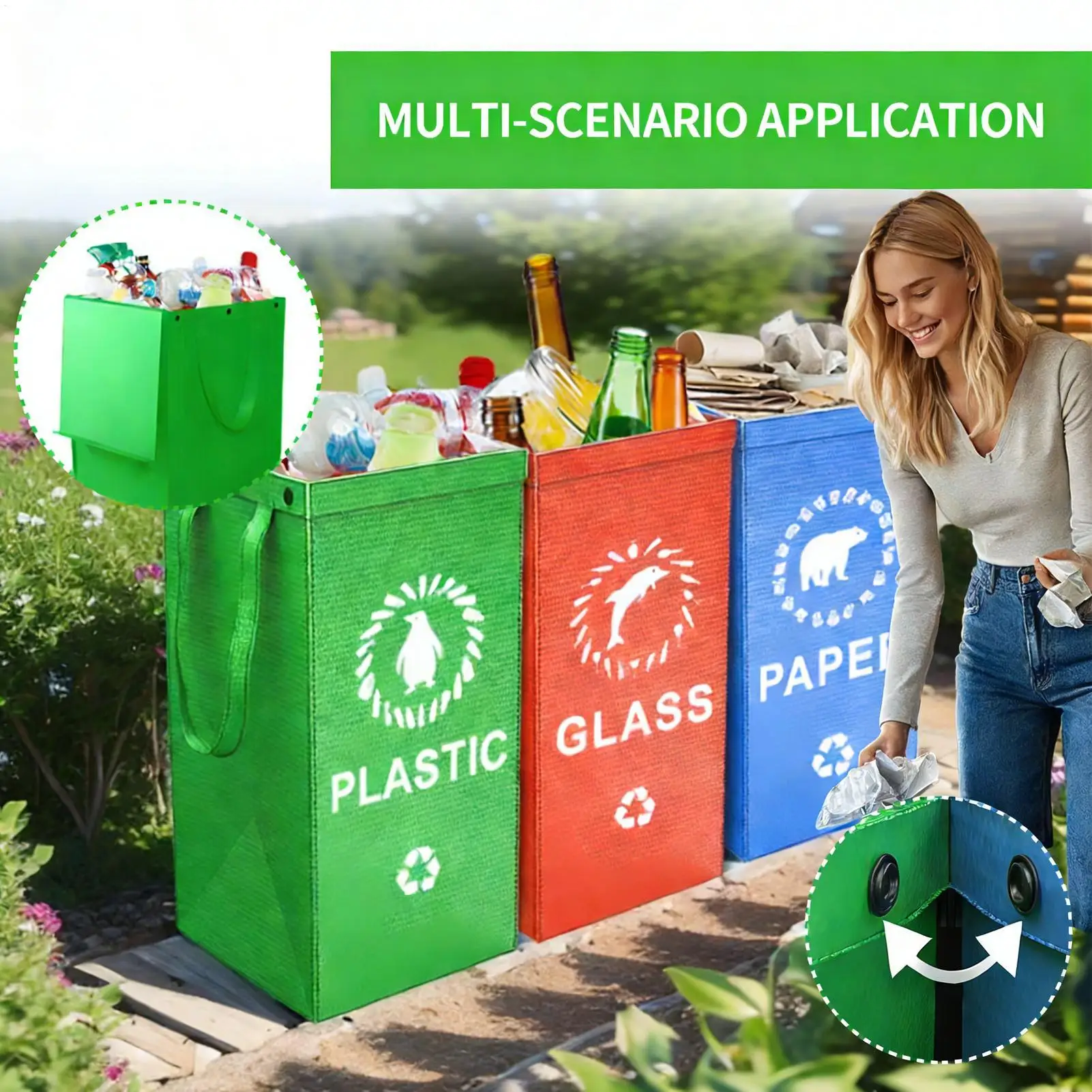 

Водонепроницаемый мешок для хранения из полипропилена, ручной мешок для мусора для дома, классификация окружающей среды, мешок для мусора, экологически чистый мешок для кухонного мусора