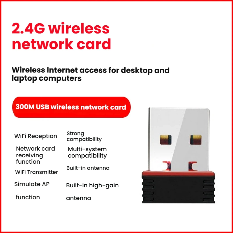 WIFI 6 Adapter AX286 Network Card Mini USB Dongle 2.4GHz 802.11AX Signal Reception For PC Laptop Windows 10/11 Driver Free