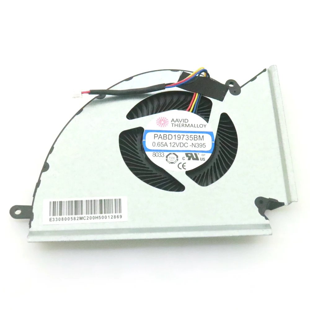 Imagem -03 - Ventilador para Cpu Gpu Cooler 4pin Pabd19735bm Dc5v 0.65a Msi Ge76 We76 Gp76 Ms17k3 17k2 17k1 Novo