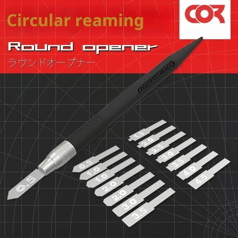 

Cormake GJ3008A/C Circular Hole Maker Gundam Model Making Tool Knife Rounder for Drilling Flat Bottom Expanding Holes DIY Tool