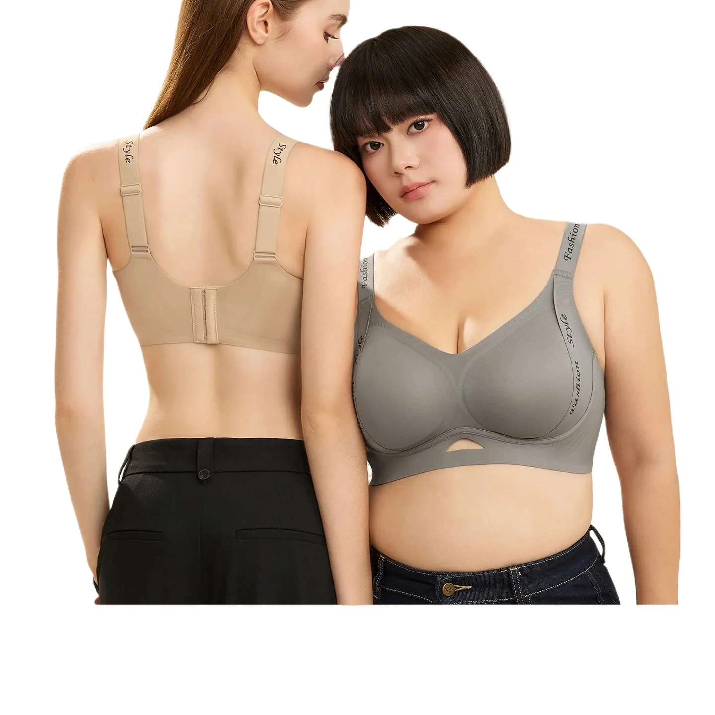 KUCLUT Foundation Liquid Gather Lifting Shaping Large Chest Appears Small Women's Underwear Seamless Gathered Lifting Bra