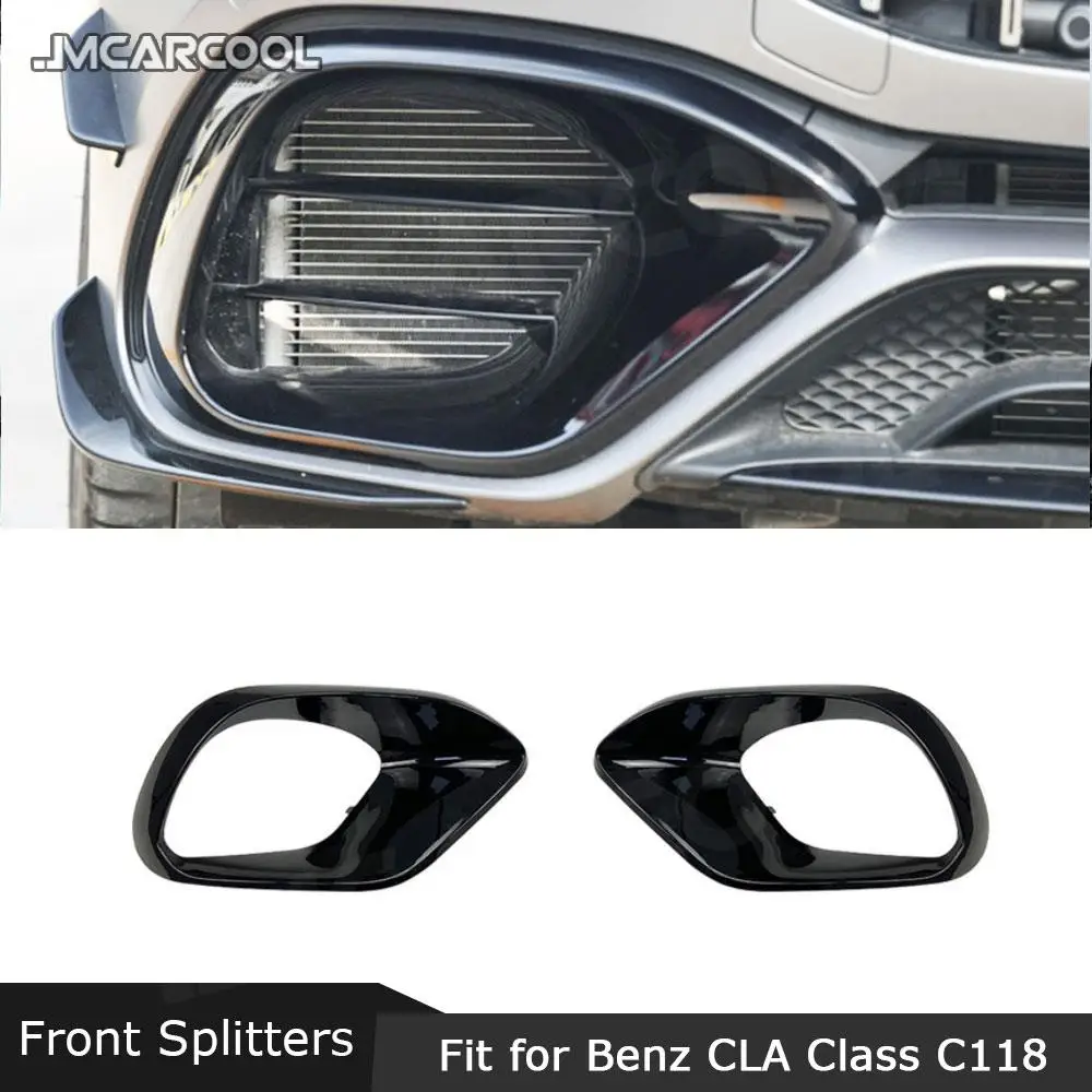 

Dry Carbon Fiber Front bumper Fog Lamp Vent Splitters Car Decoration for Mercedes Benz CLA Class W118 C118 CLA45 AMG 2020+