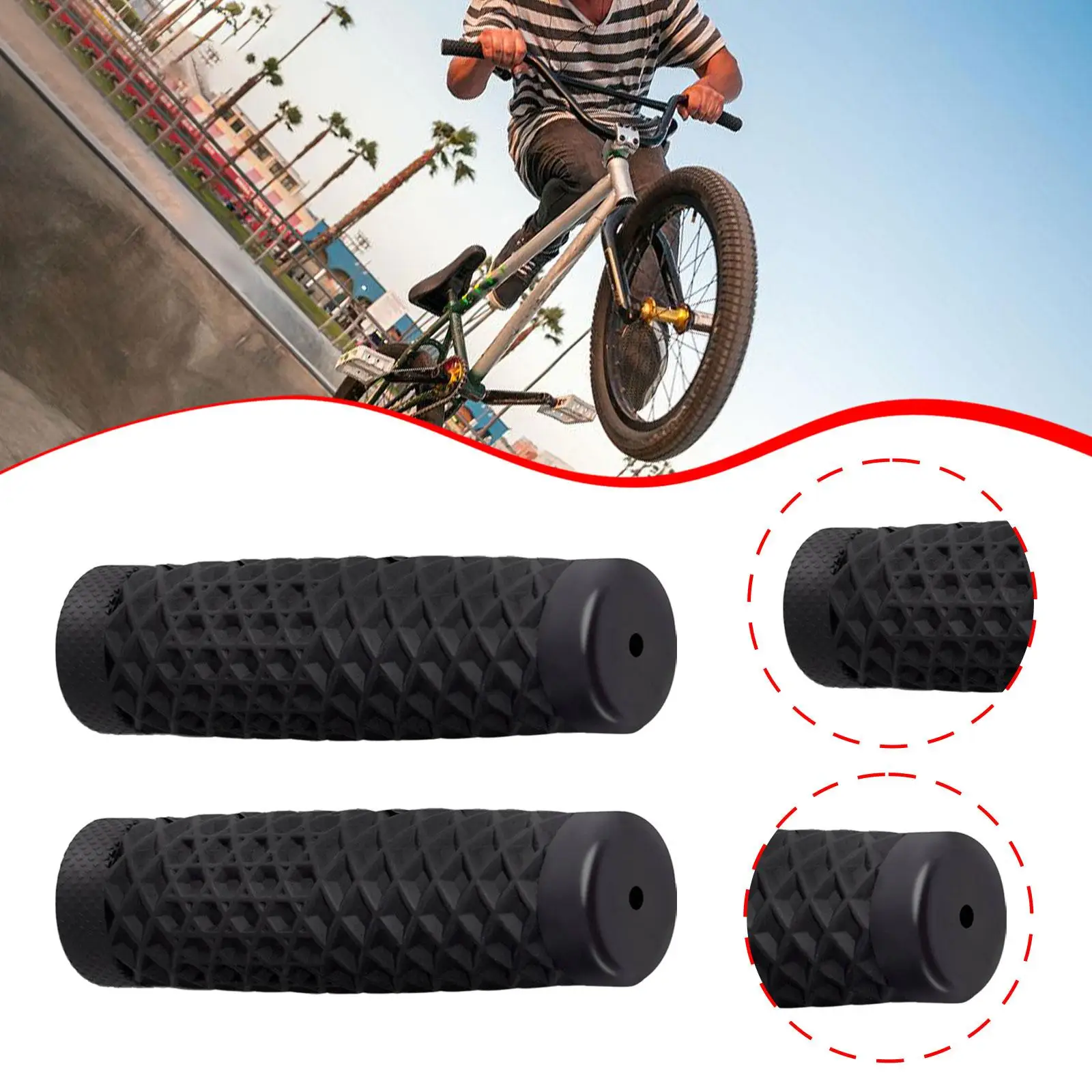 Durable Rubber Bike Handlebar Grips Ergonomic Comfort Bicycle Handles for Road MTB Hybrid Bikes for 7 8 Inch Bar Cycling
