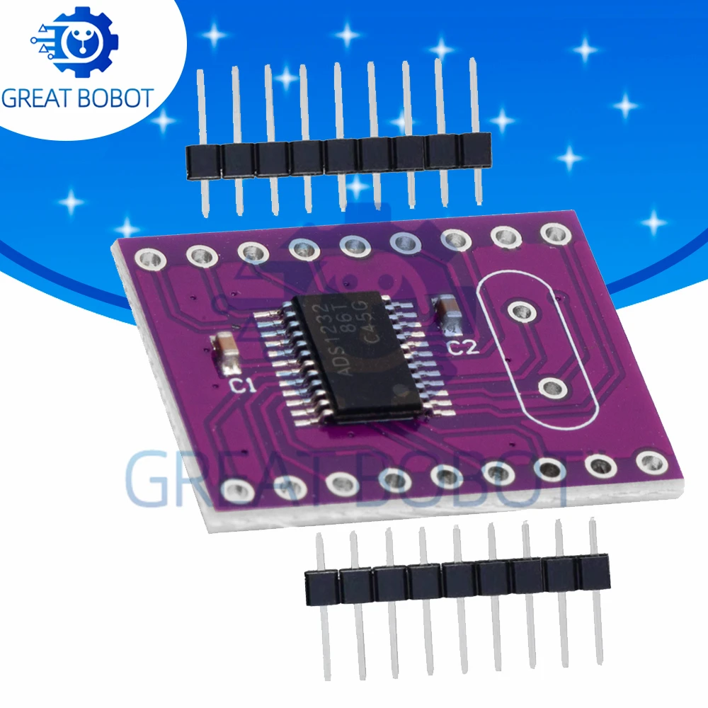 CJMCU-1232 ADS1232 24-Bit Ultra Low Noise Analog to Digital Converter Module ADS1232IPWR for Arduino & STM32