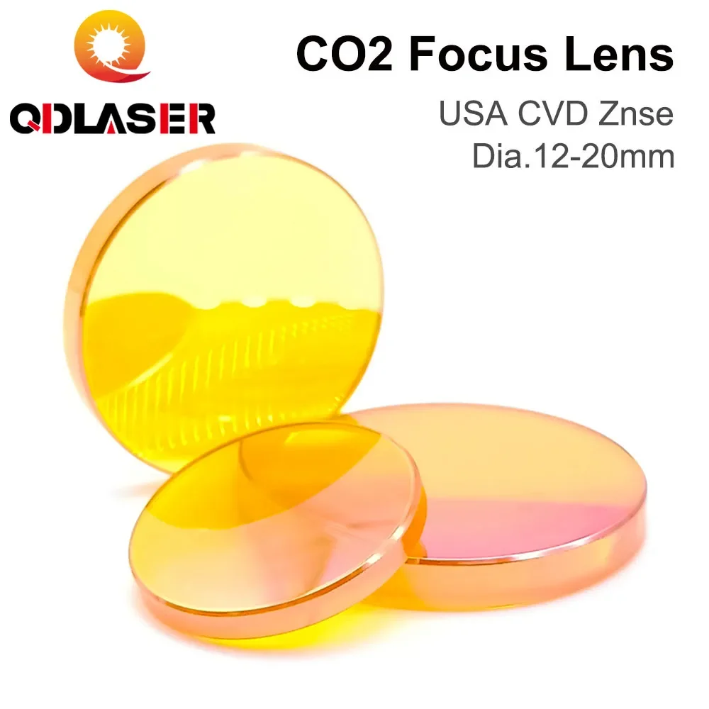 ZnSe Focus Lens USA CVD Lens Dia.12/15/18/20 FL25.4/38.1/50.8/63.5/76.2/101.6/127/160mm for CO2 Laser Engraving Cutting Machine