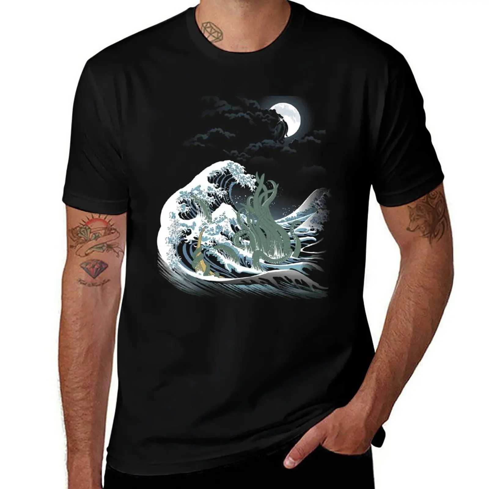 

The Wave Off R'lyeh T-Shirt vintage quick drying plus size tops Men's t-shirts