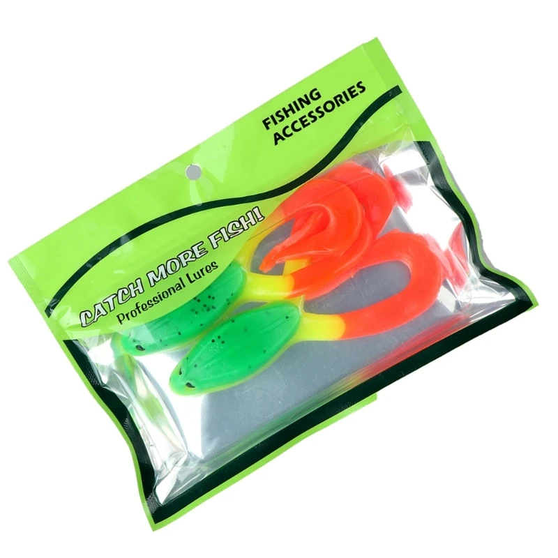 2PCS سيليكون الصيد السحر الاصطناعي سويمبيت التوأم الذيل العائمة الضفادع السحر #3