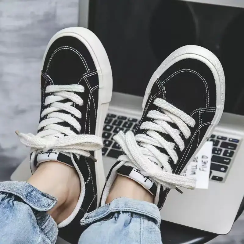 

2026 Fashion Brand Vintage Red Canvas Low-top Women Sneakers Casual Letter Embroidery Skateboard Shoes Students Flats Zapatillas