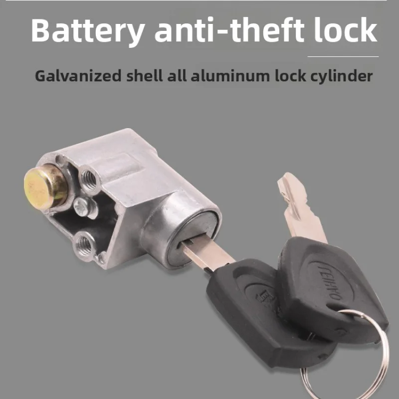 Kunci baterai universal sepeda listrik, kunci tabung sadel, kunci tabung, kunci anti maling, kunci sepeda aluminium.