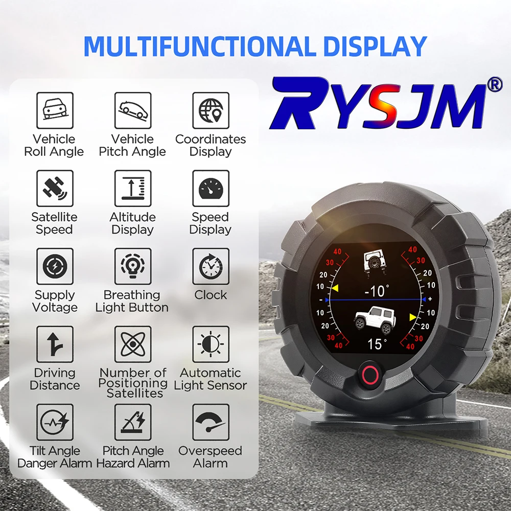 x95-多機能-gps-傾斜計デジタルヘッドアップディスプレイ傾斜計自動電子速度計過速度警告付き