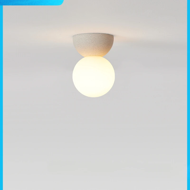 

Minimalist creative cement ceiling lamp, Nordic corridor aisle, entrance hall, cloakroom, bedside lamp