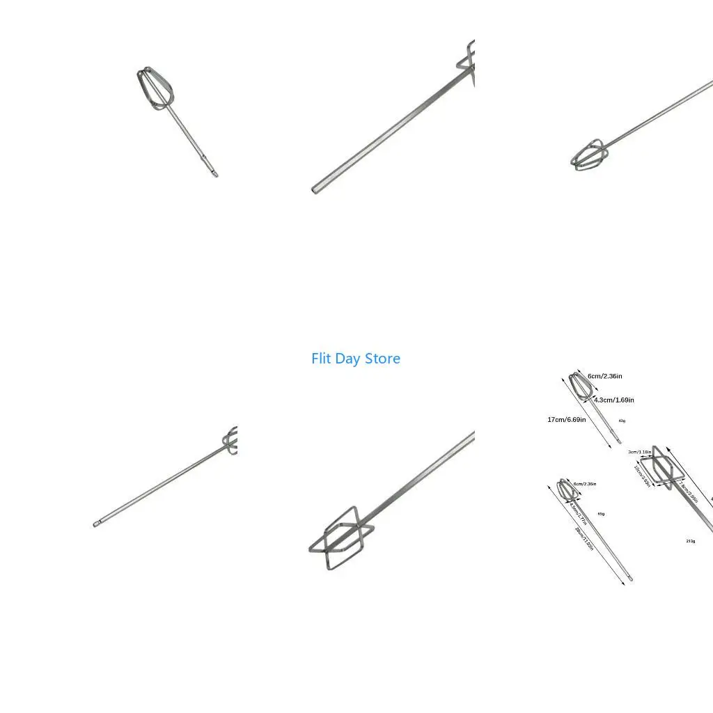 F92C Interchangeable Head Electric Mixers Corrosion Resistant 304 Stainless Steel Kitchen Accessory Mixing Rod Sticks