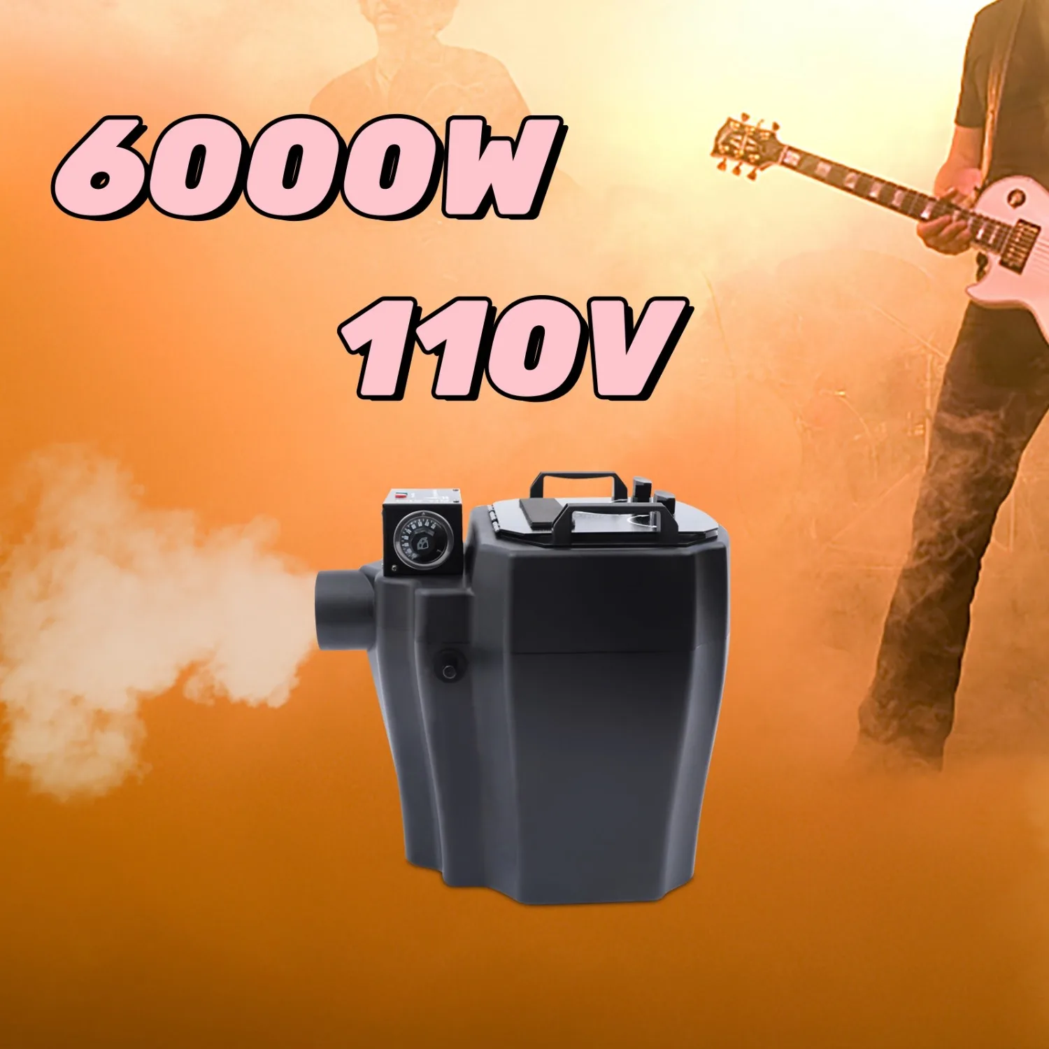 

Stage Smoke Fog Machine,6000W Dry Ice Blasting Machine Ice Stage DJ Dry Ice Machine with Nozzle for Performances