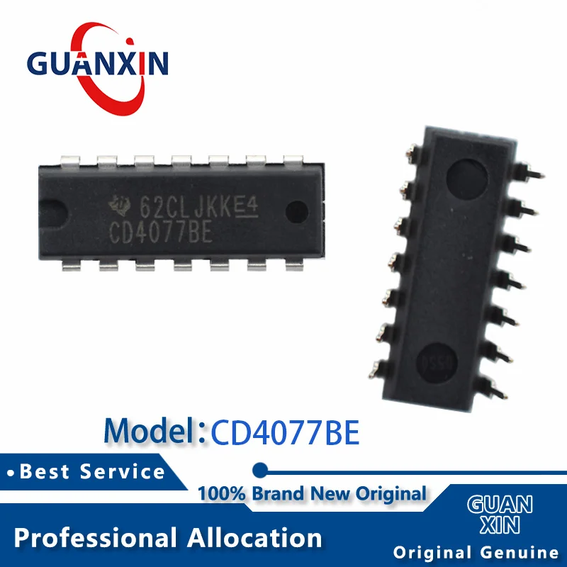 

100% New Marking CD4077BE DIP-14 CD4077
