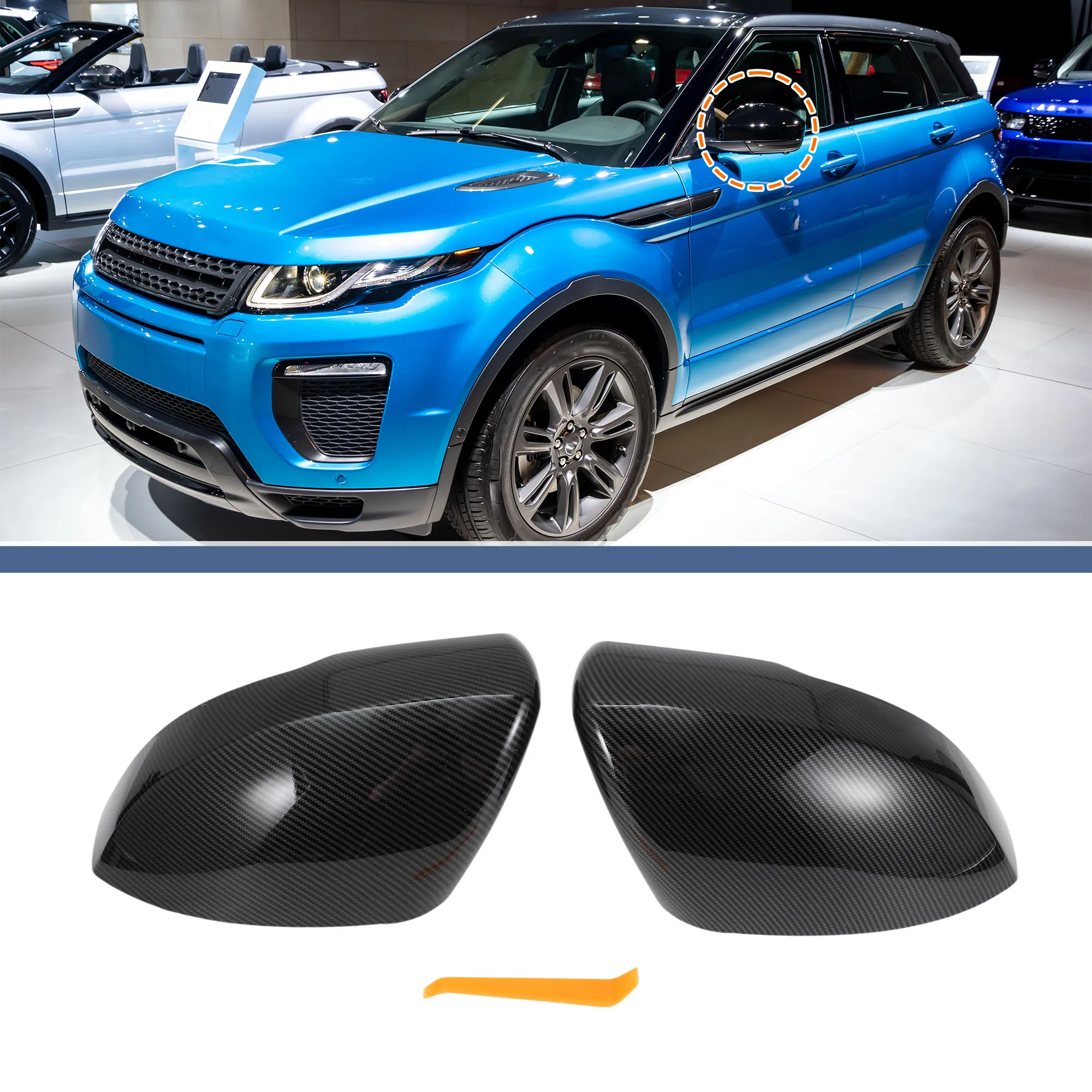 

UXCELL Замена крышки левого и правого зеркала для Land Rover для Range Rover Evoque