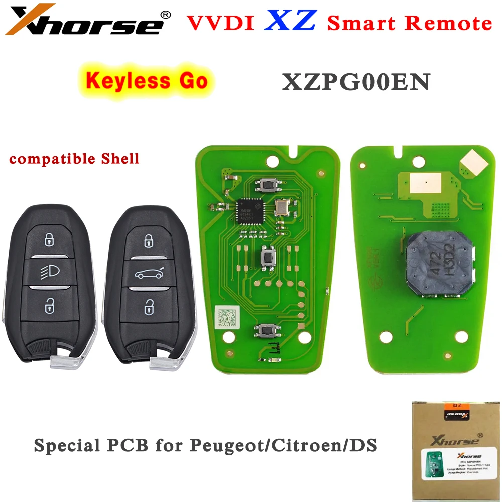 Xhorse XZPG00EN Special Smart Car Key Board with 3 Buttons for Peugeot Citroen DS Cars