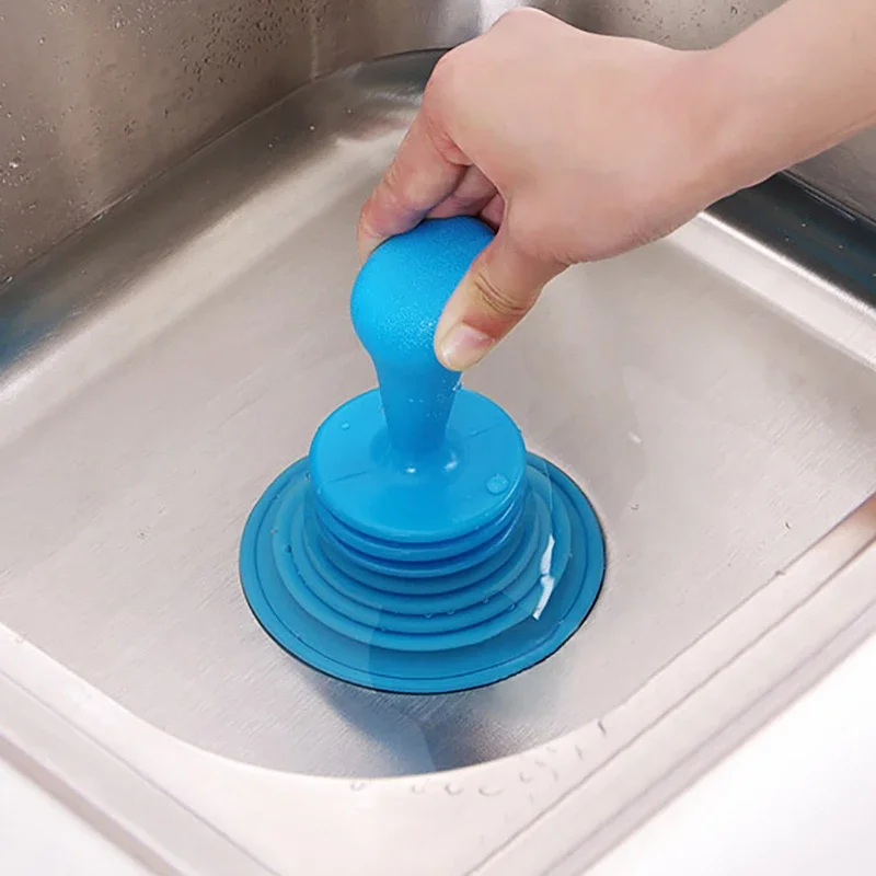 

1PC Powerful Suction Cup Plunger, Kitchen & Toilet Drain Cleaner, Bath Sink Pipe Dredging Tool, Bathroom Clog Remover