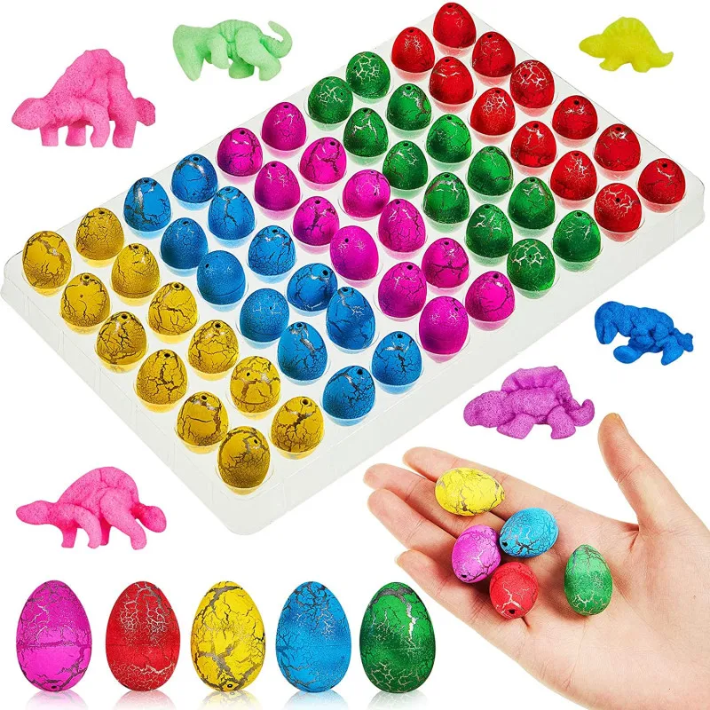 10PCS Funny Novelty Gag Toys Children Toys Cute Magic Hatching Growing Animal Dinosaur Eggs For Kids Educational Toys Gifts