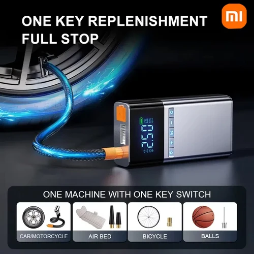 Imagen 2 del producto Arrancador de coche portátil Xiaomi con compresor de aire, arrancador inflado de neumáticos, caja de arranque de batería de coche de 6000mAh, arrancador de puente de batería de coche