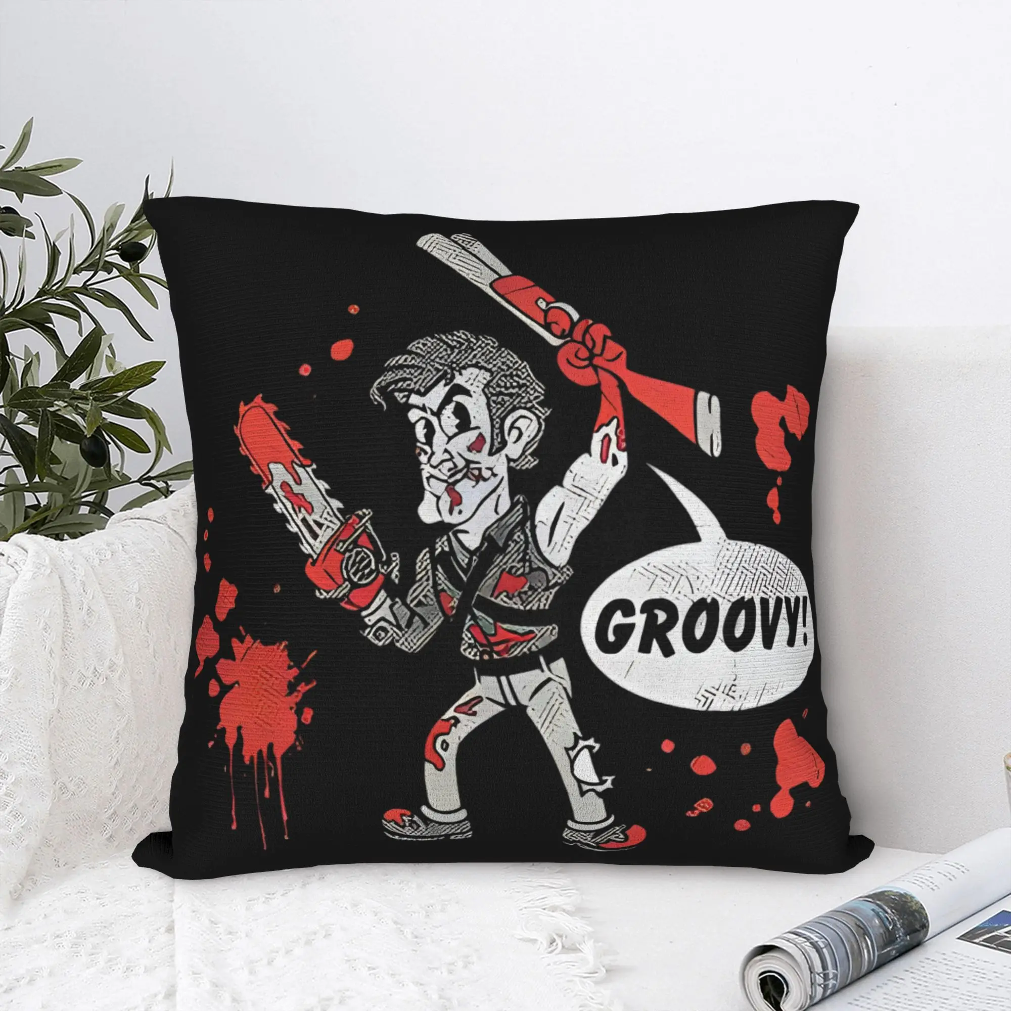 Ashes Ash Groovy Williams Pillowcase Soft Polyester Cushion Cover Decorative Horror Pillow Case Cover Chair Square