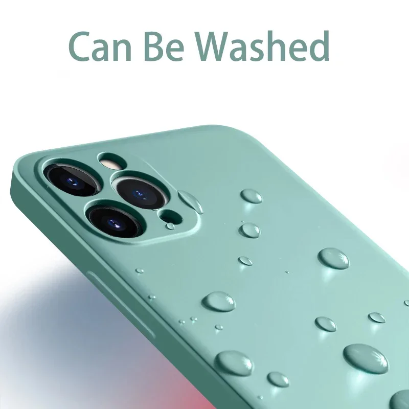 Original Liquid Silicone Phone Case for IPhone 15 14 13 11 12 Pro Max Mini XR XS 7 8 SE 14 Plus 15 Pro Max Protection Cas