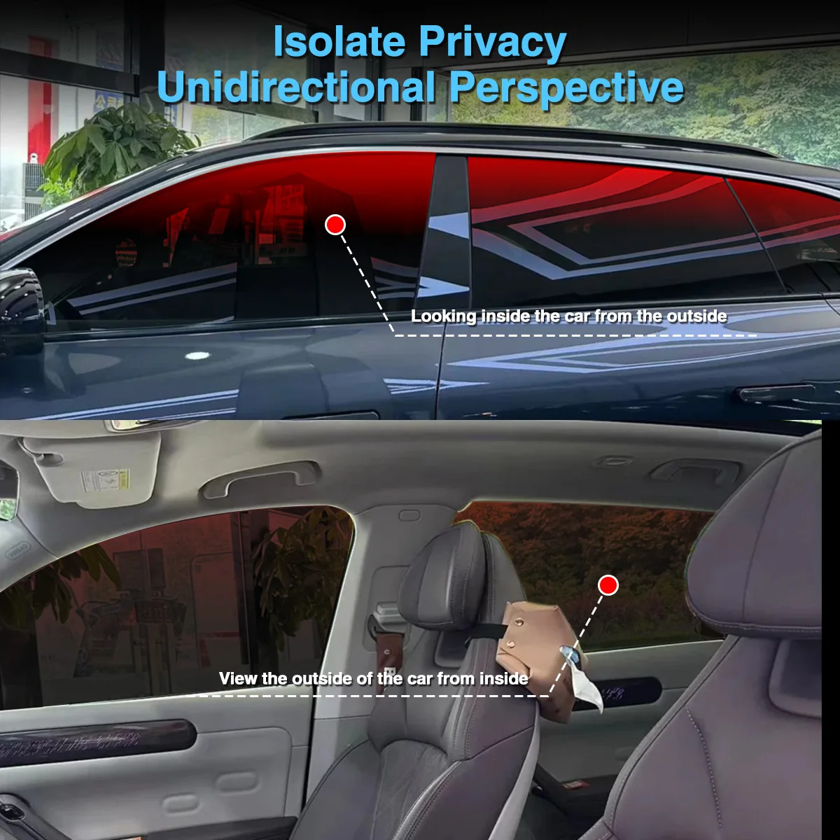 1/3M Car Gradient Car Film Frontside Side Windshield UV Protected Heat Insulation Color Change Film Exterior Accessories image 5