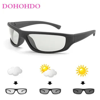 편광 된 고글 남자의 Photochromic 선글라스 2022 빈티지 광장 변색 안경 운전 스포츠 안경 Gafas UV400
