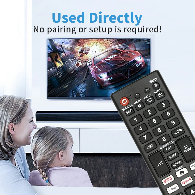 جهاز تحكم عن بعد عالمي للتلفزيون الذكي Ultra HD LED LCD HDTV 3D 4K وحدة تحكم بديلة مع أفلام NETFLIX PrimeVideo #6