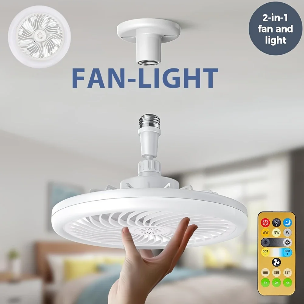 Aromatherapy Rotatable 3 in 1 Ceiling Fans with Remote Control Timing 3 Speed Hanging Fan E27 Base Lightings Bedroom Living Room