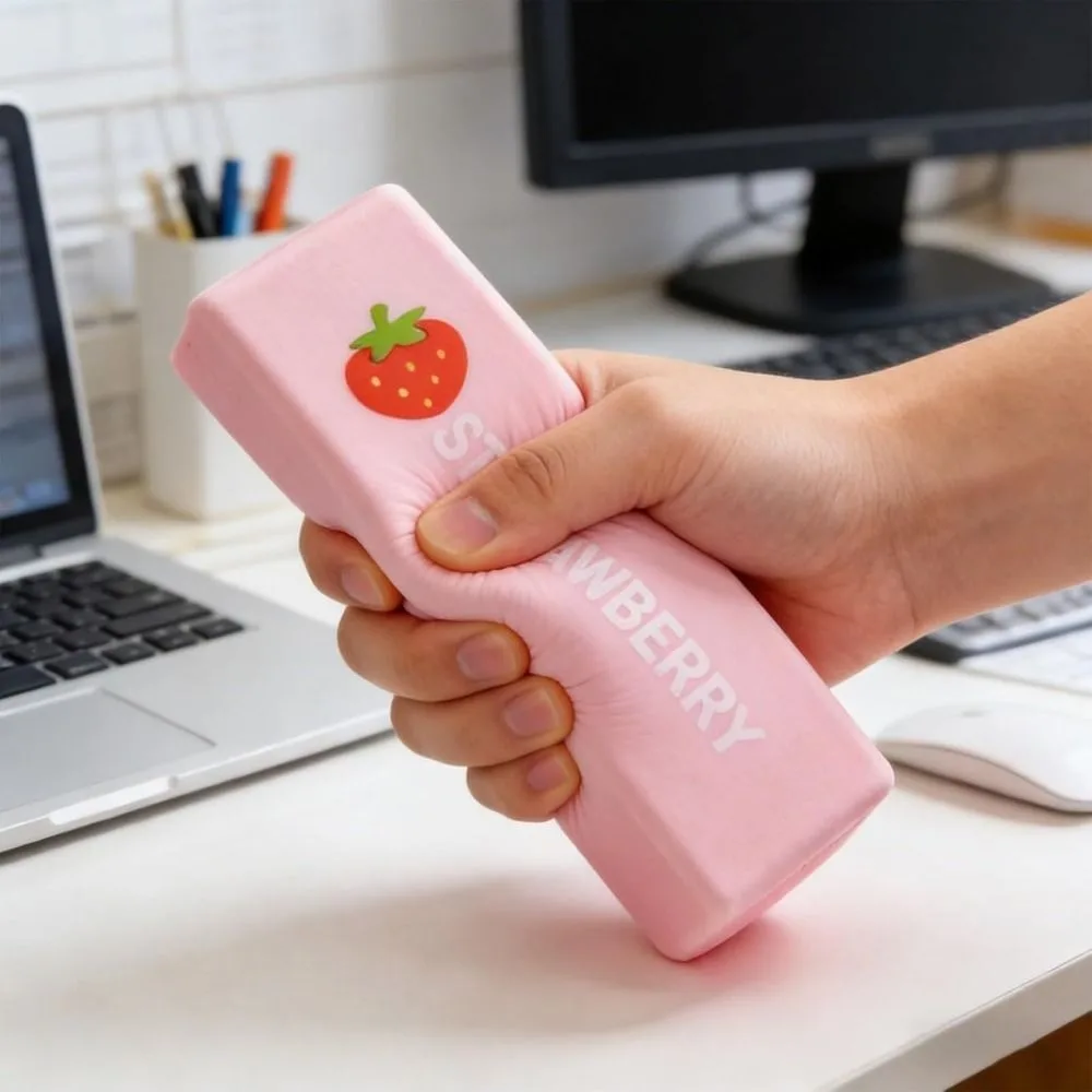 Gift Strawberry Stick Butter Squeeze Hand Relaxation Slow Resilience Soft Squeeze Balls Fidget Squeeze Stress Balls Adults