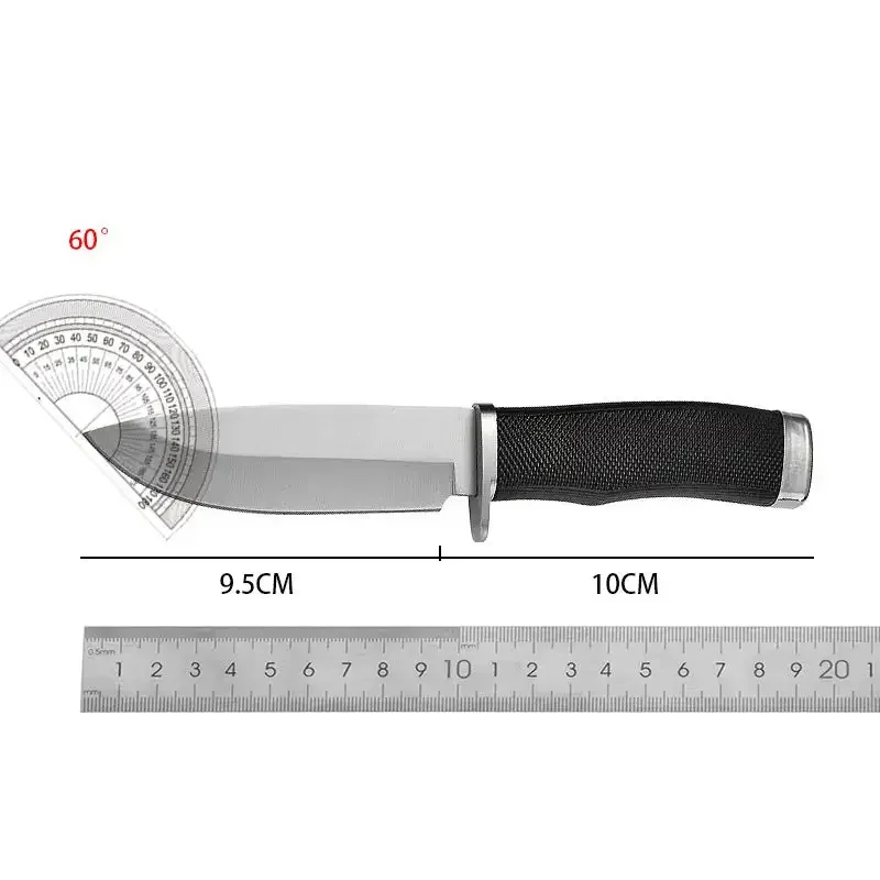 1 piece of high hardness outdoor straight knife, portable EDC camping knife sheath pocket knife, outdoor barbecue tool knife