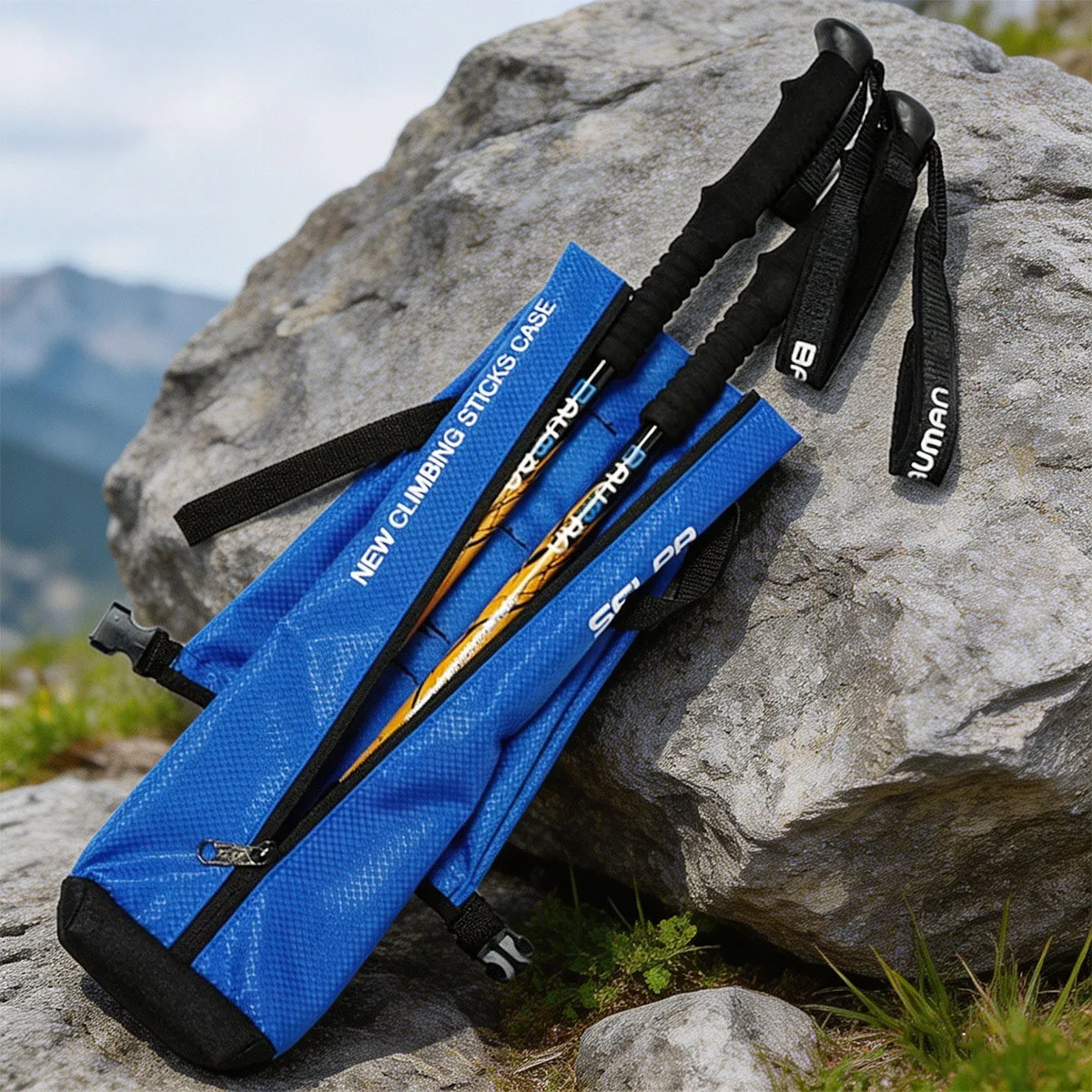 Outdoor-Wanderstock-Tragetasche Wasserdichte Krücken-Aufbewahrungstasche Trekkingstock-Tasche Rucksack-Tragetasche (Ohne Stock) – Detail 3