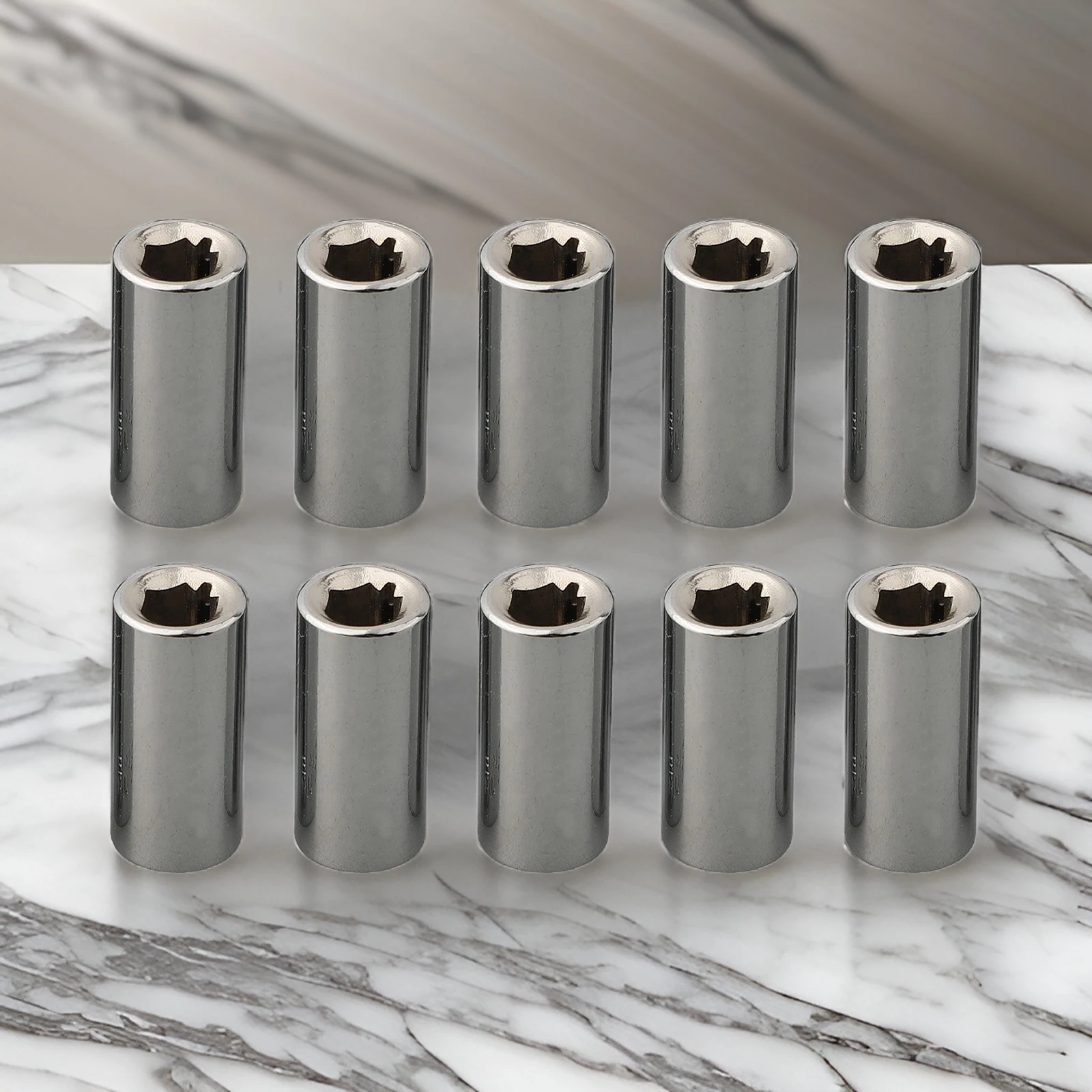 1/4 Square Drive to 1/4 Hex Adapter Socket Bit Converter 10pcs Chrome Vanadium Steel Construction for Tool Drive Compatibility