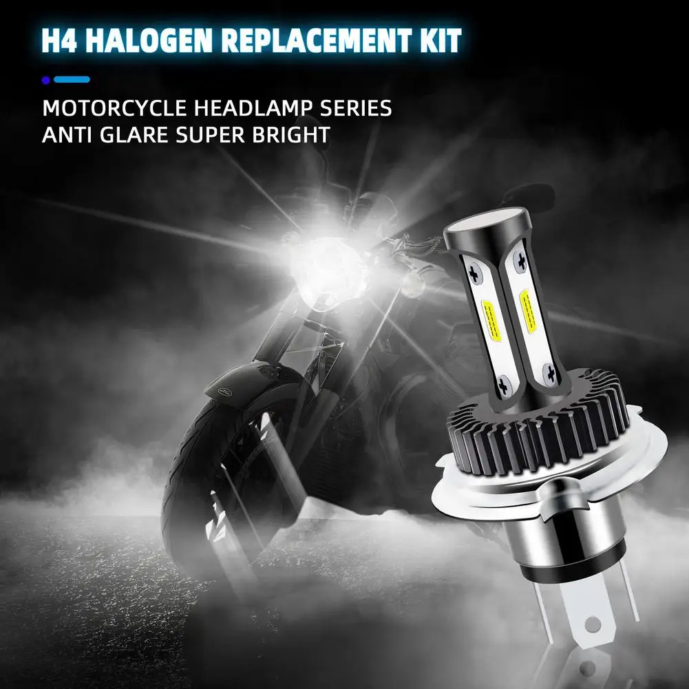 

Super Bright H4 LED HeadLight Bulbs Conversion Kit 6000K White 9-60V Hi/Lo Beam For Car Lamp Replacement