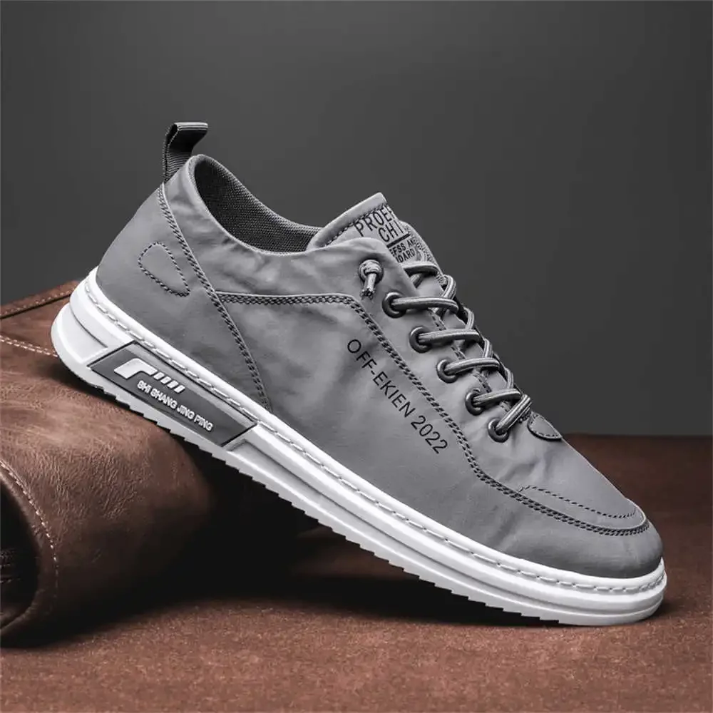 Without Heels Lace Up Gray Sneakers Men Running White Sneakers Shoes For Men Sport Shooes Special Use Exerciser Gym Teniis