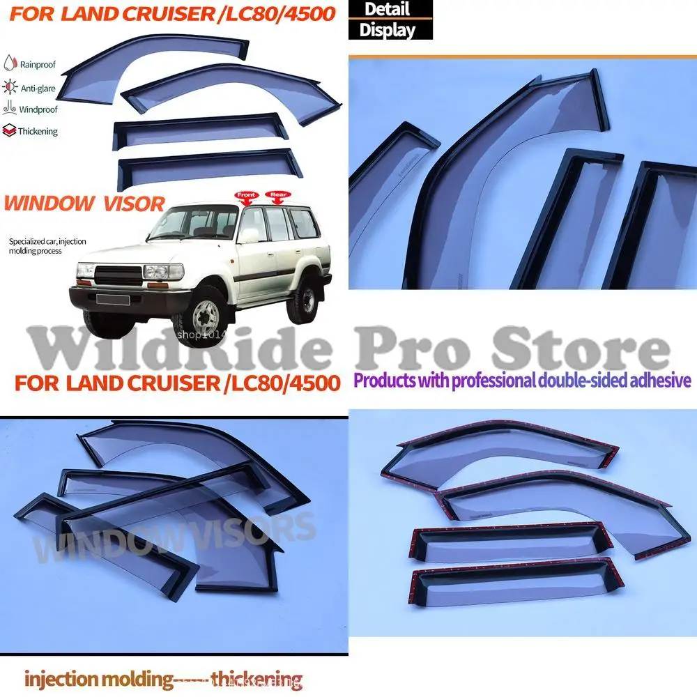 

1 set For Land Cruiser 4500 LC80 Rain Window Visor LAND CRUISER J80 Window Visor