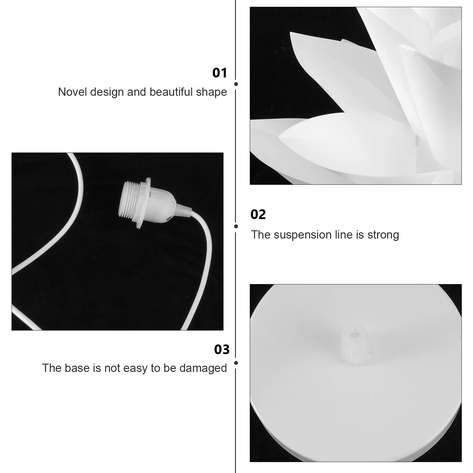 لوتس مصباح معلق 35 سنتيمتر بولي كلوريد الفينيل البلاستيك ضوء السقف الإبداعية الزخرفية معلقة ضوء للمنزل غرفة الطعام مقهى مخزن بار E27