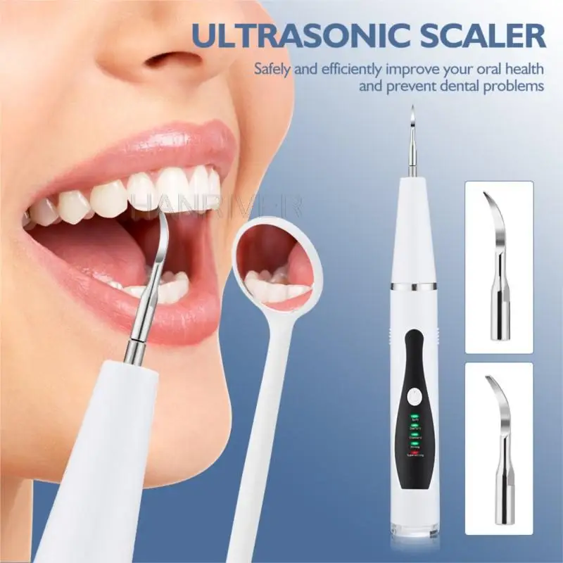 LED Ultrasonic Teeth Teeth Cleaning Apparatus Floss Oral Cavity Mirror A 5-speed Model Dental Tools