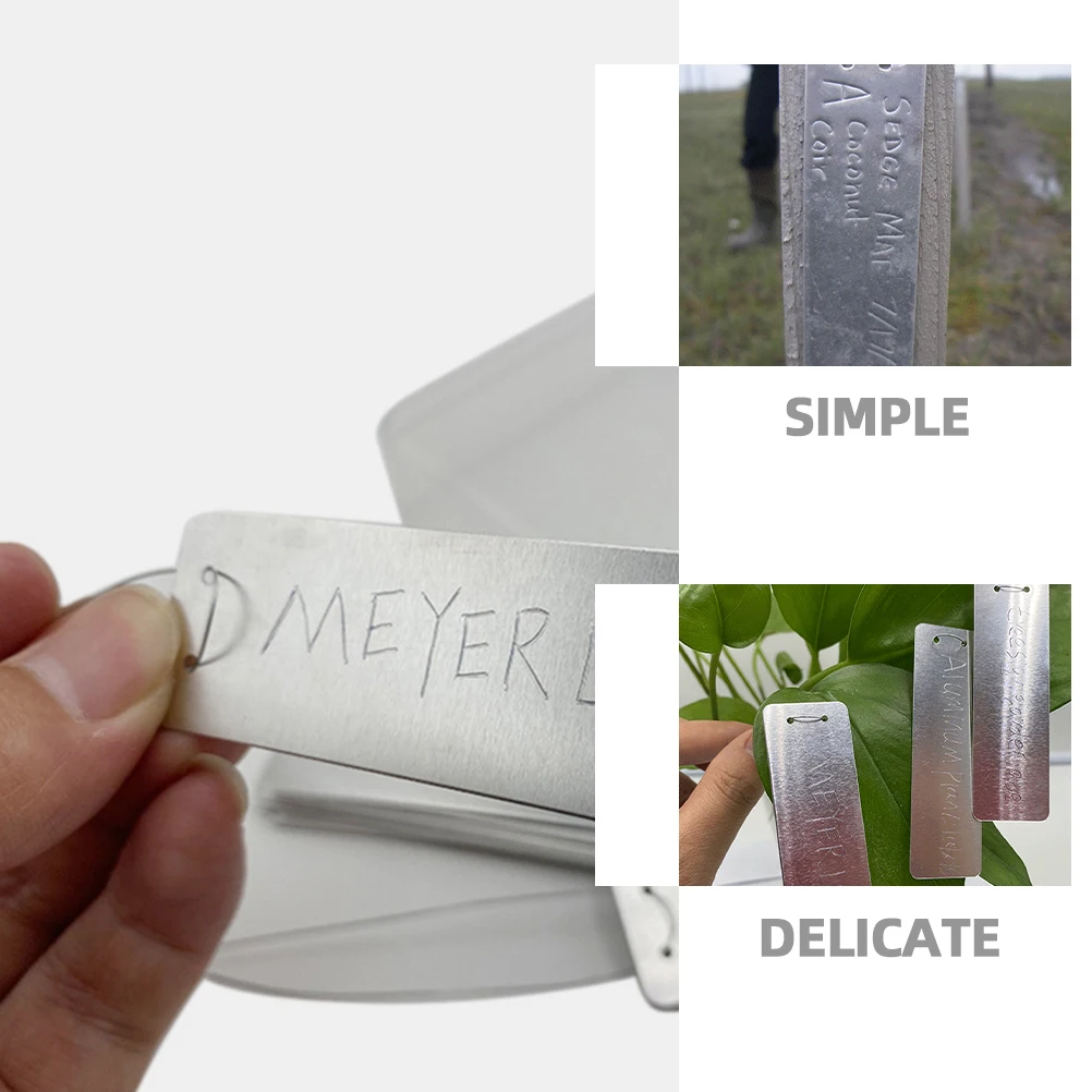 

20 Pcs Plants Aluminum Label Garden Identification Tags Sign Metal Row Markers Silver for