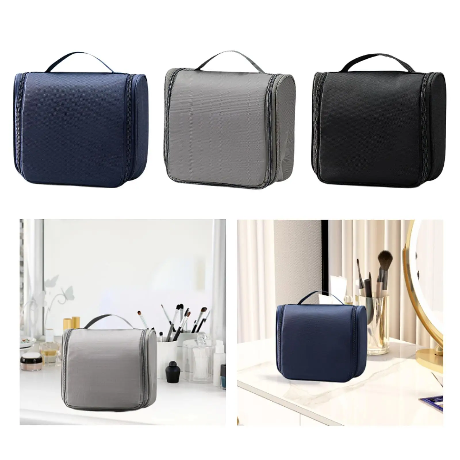 Travel Makeup Bag with Handle Waterproof Multipurpose Easy to Use Large-capacity Tear Resistant Cosmetic Bag for Outdoor Camping