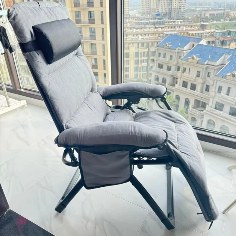Foldable Recliner Chair Office Nap Chair Adjustable Lounge Sofa Bed Multifunctional Leisure Rocking