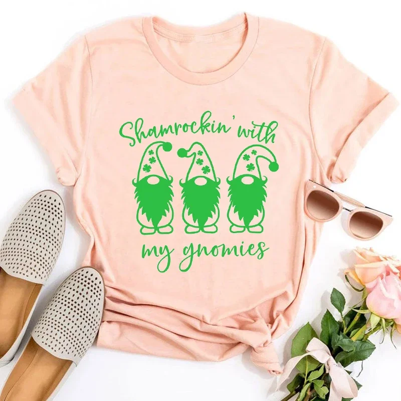 

St. Patrick's Day Gnomes Shirt St. Patricks Day Shirt Shamrock Lucky Tee Four Leaf Shamrock Shirts Patrick's Day Irish Tshirt